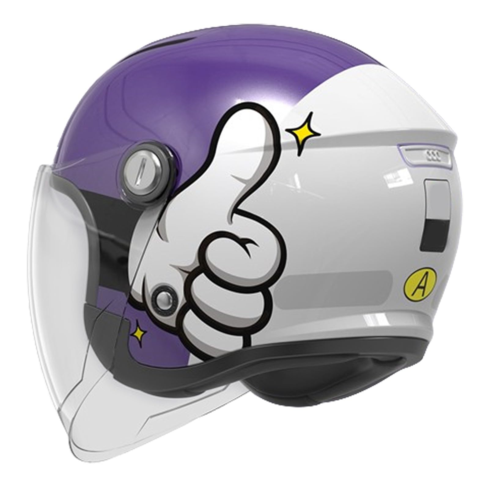 Casco Moto Jet per Bambini, Casco Scooter omologato ECE con Visiera Parasole, Casco Moto per Ragazzi e Ragazze dai 3 ai 12 Anni I,52-58CM