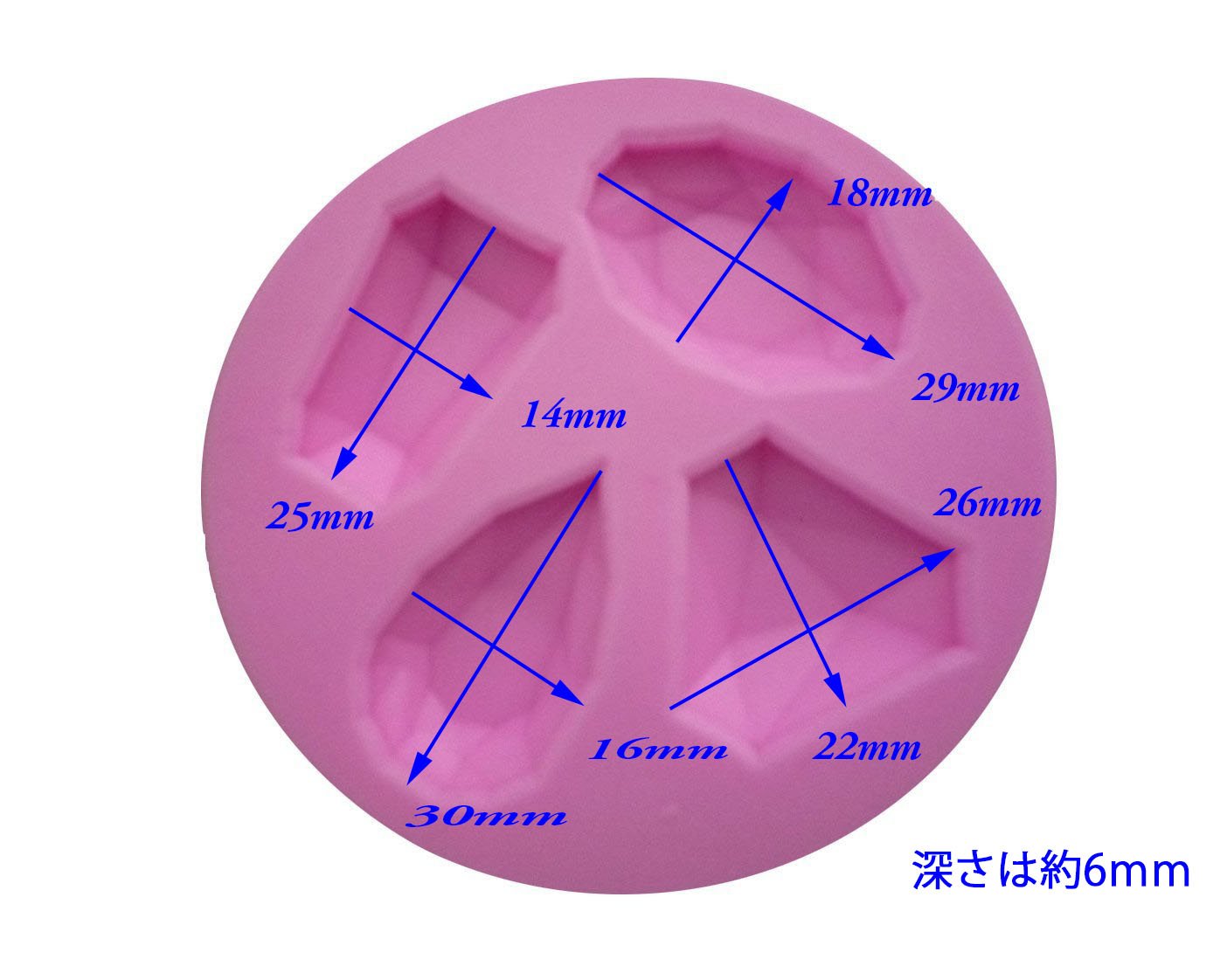 [Jamais jardin] type de bijoux quatre moule en silicone de type / main savon / bougie / argile / resine / moule en silicone / die-cut rose