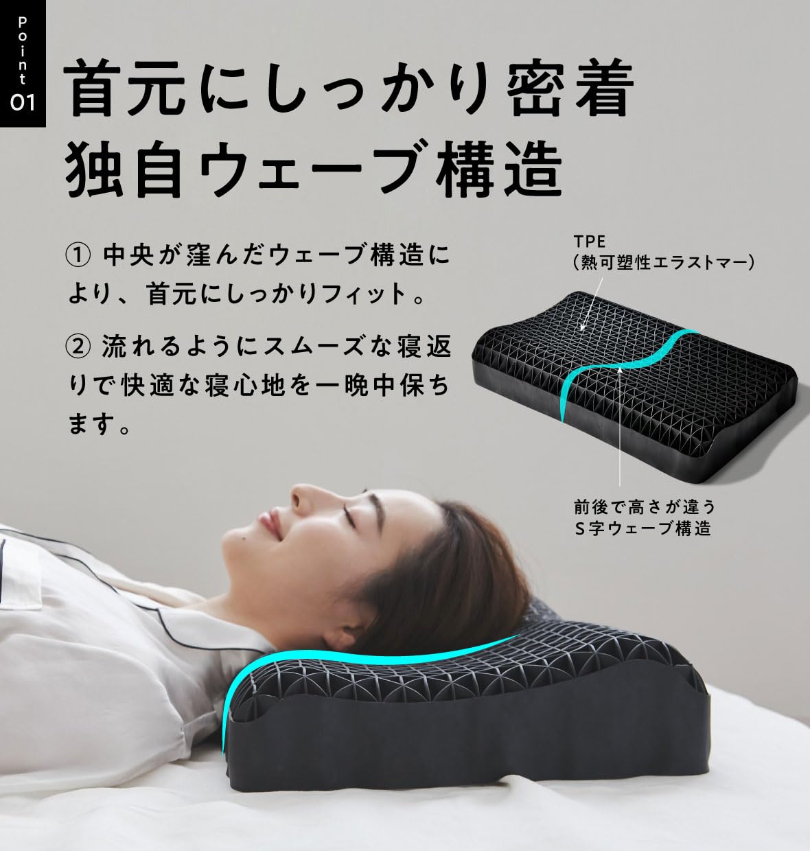 Amazon｜ヒツジのいらない枕 テンセル枕カバー付 まくら 低反発 高反発