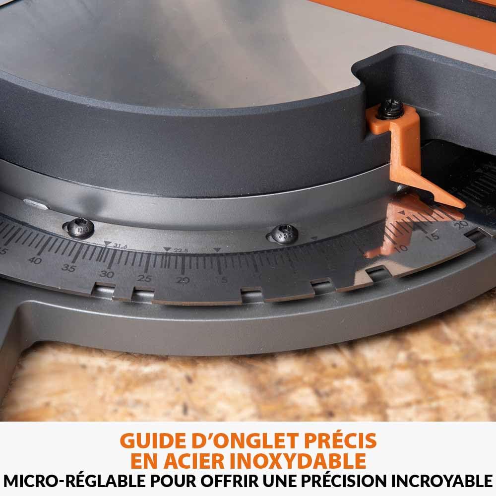 Evolution Power Tools R255SMS-DB-Li Scie à onglets coulissante sans balais à double biseau sans fil Li-Ion EXT lame multi-matériaux, coupe le bois le métal le plastique 255 mm - Batteries non incluses