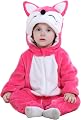 Swissberry Kids romper jumpsuit panda style onesie diaper changing technique for baby boys and baby girls (Hot Pink, 6-1