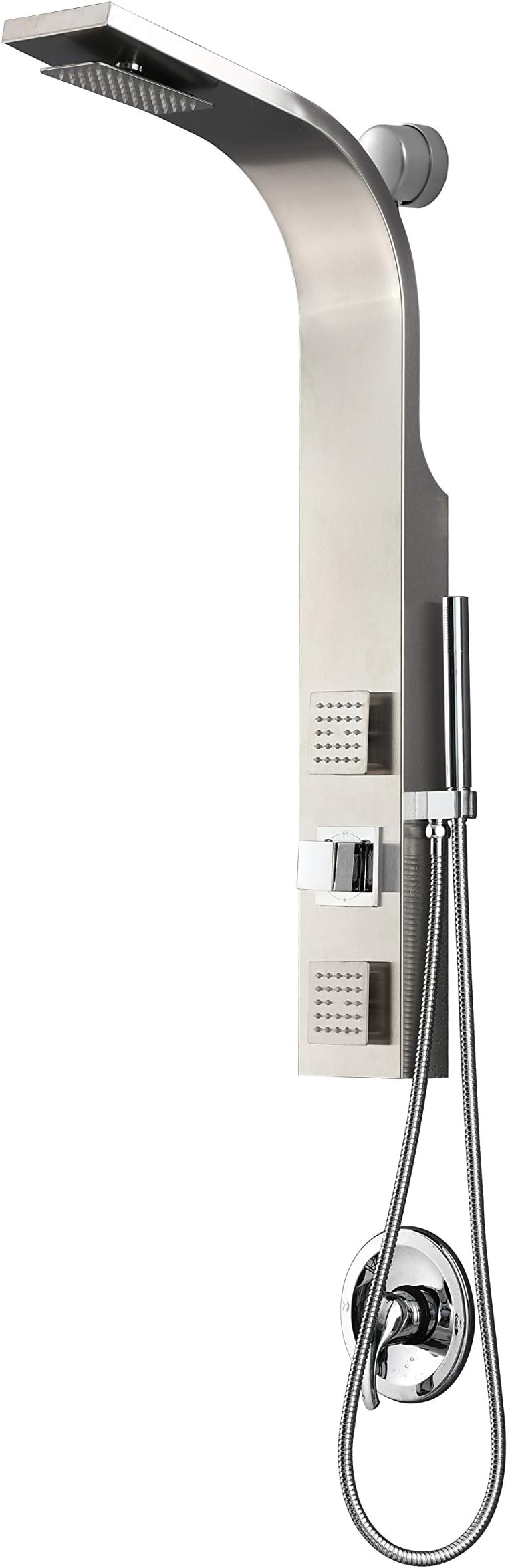 Valore Effusion Retrofit Easy Install Shower Panel, with German Brass Diverter