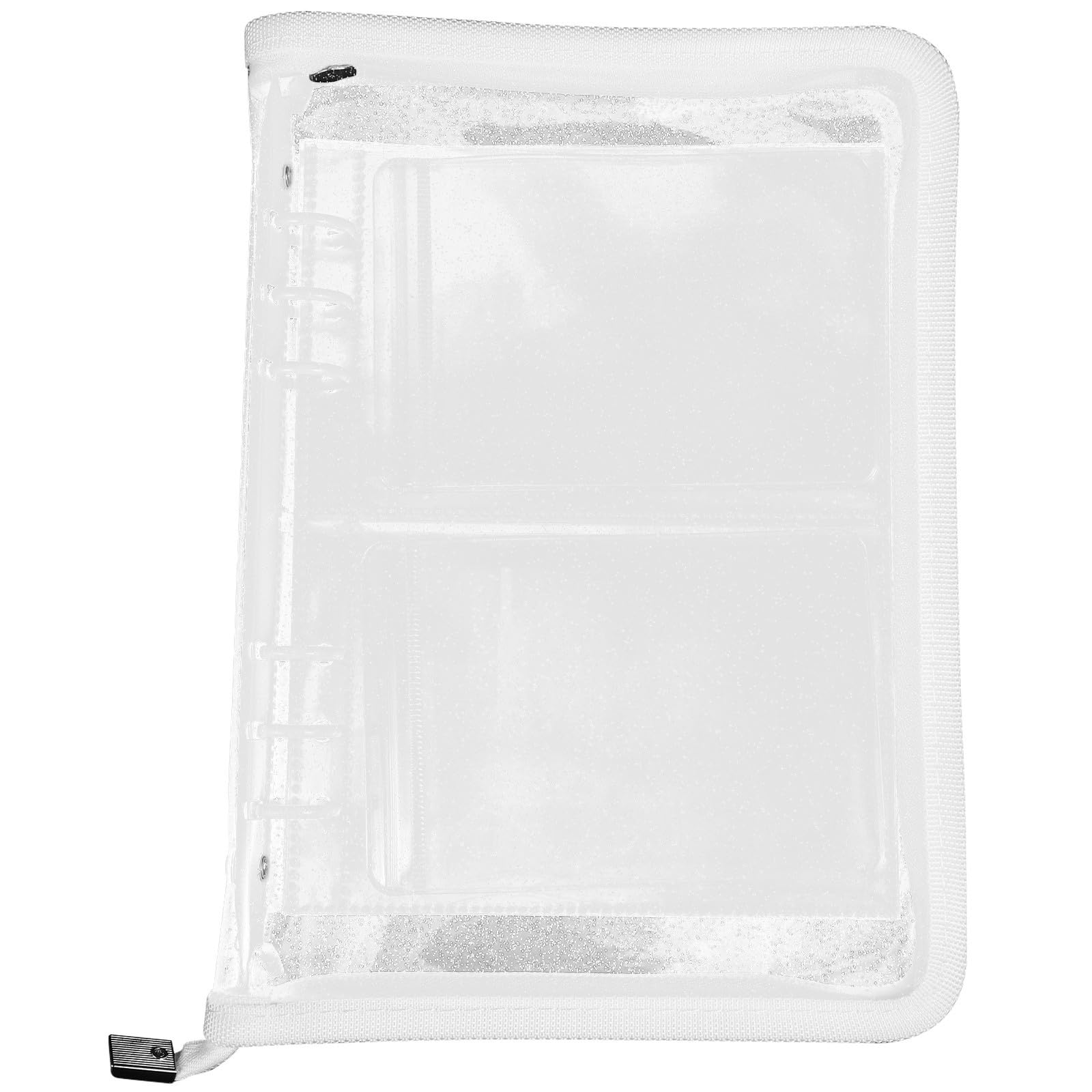Organizador de joyas KICHOUSE de PP transparente con hojas interiores y sistema protector de aretes