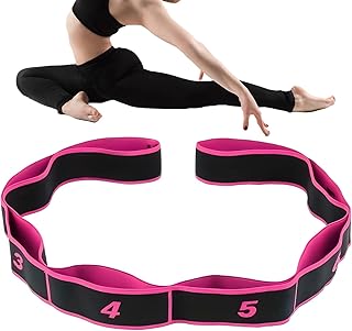 Bandas elásticas para ejercicio, equipo de fitness elástico de 8 secciones, bandas elásticas de resistencia para fitness, correa de yoga, para mujeres y hombres, recuperación muscular, gimnasio en
