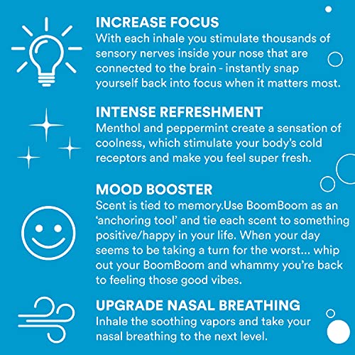 BoomBoom, neusinhalator met aromatherapie (Wintermint -3-pack) Congestieverlichting, verbetert de ademhaling en zorgt voor een fris verkoelend gevoel | Gemaakt met etherische oliën, menthol, eucalyptus en pepermuntolie. - Image 4