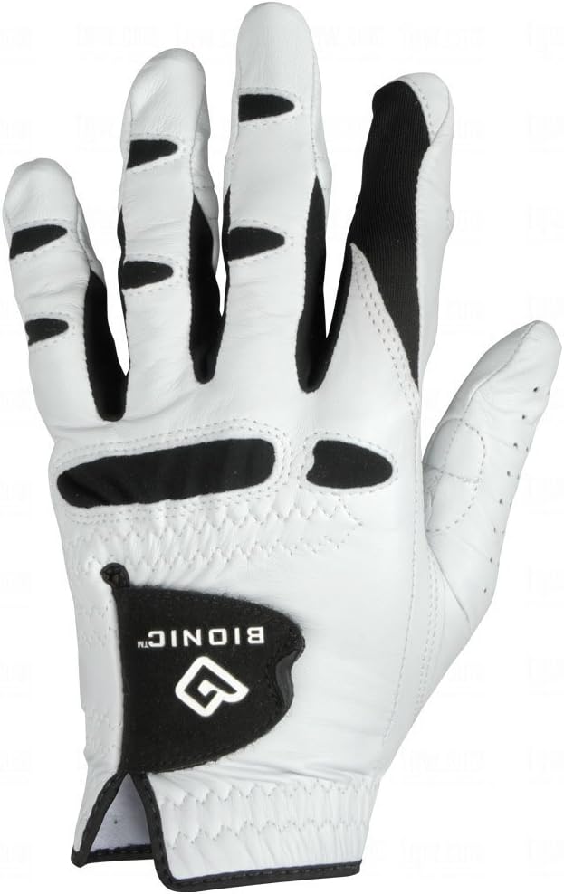 Bionic StableGrip Natural Fit Men's Golf Glove (White, Fits on Right Hand, 2XL)