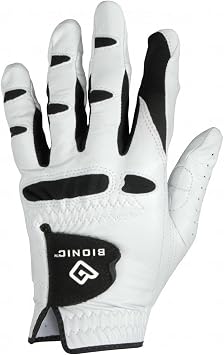 Bionic StableGrip Natural Fit Mens Golf Glove White, Fits on Right Hand, 2XL