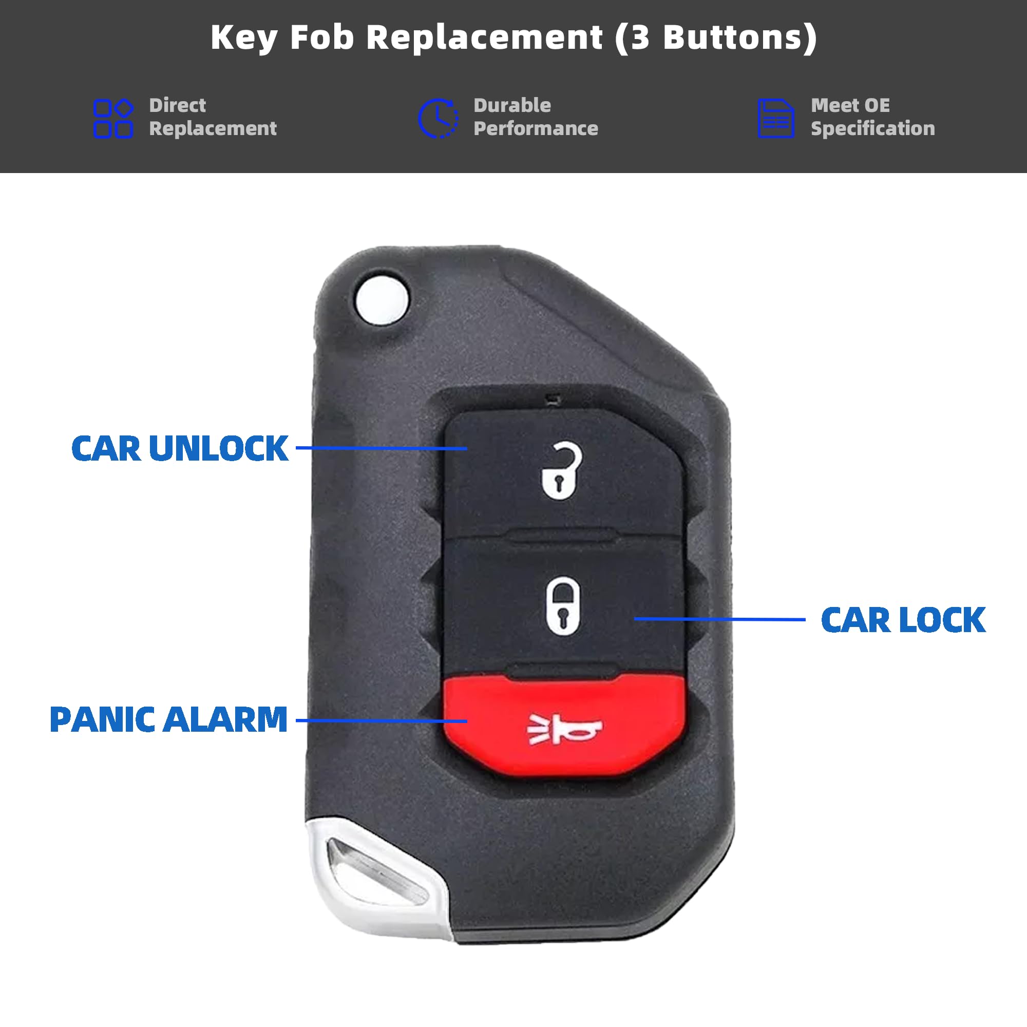 Jeep Gladiator Key Fob Cover Key Fob Remote Replacement For Jeep