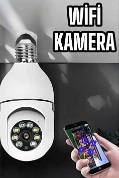 Wifi Kamera Duylu Ampul G r n ml  360 Derece D nebilen Ev Kameras