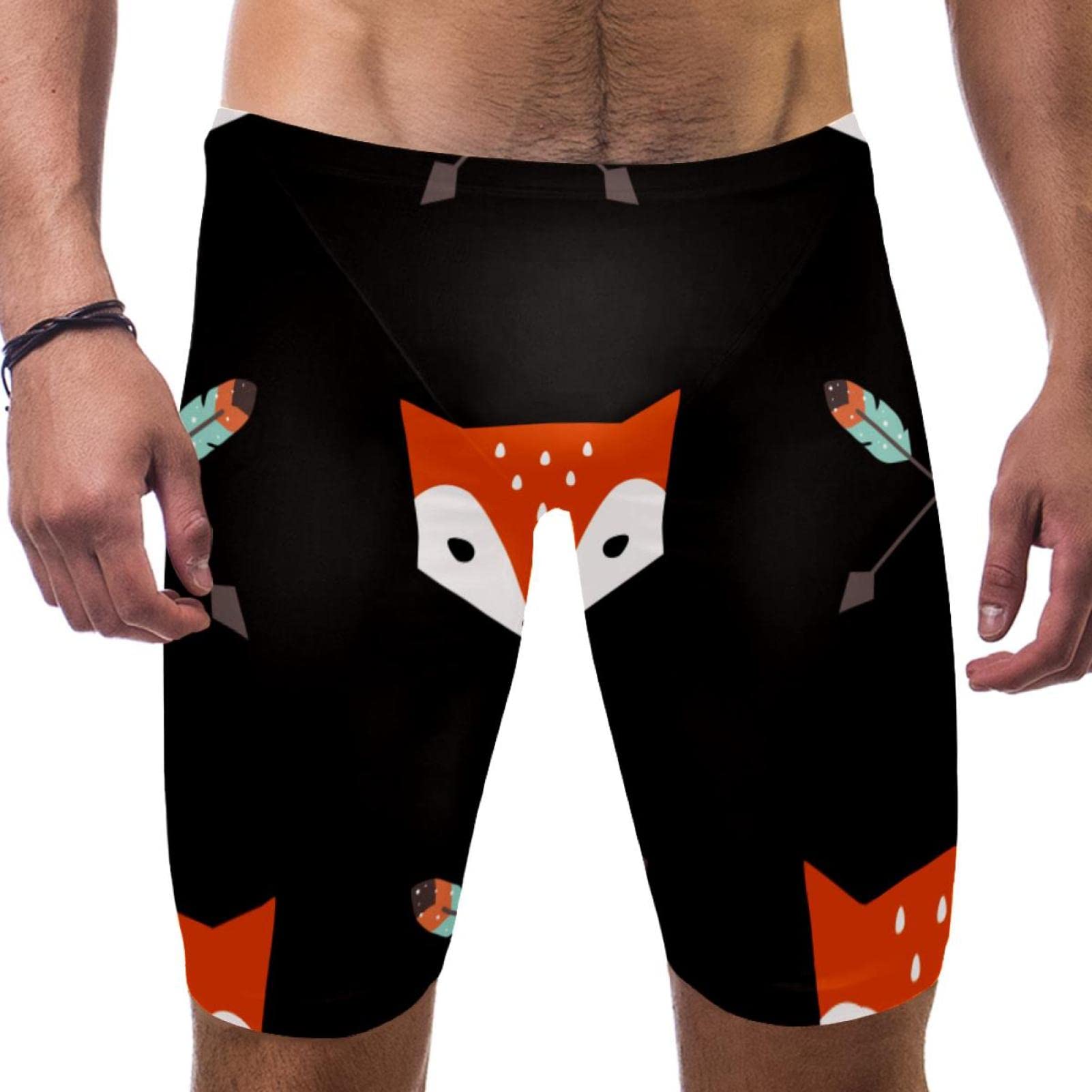 Traje de baño de competición Foxes Arrow negro para hombre y niño con diseño multicolor L 7
