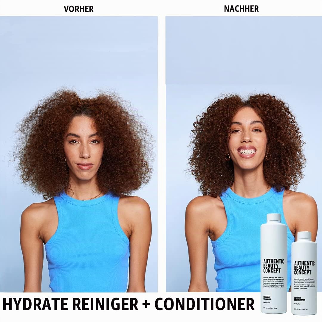 Authentic Beauty Concept Hydrate Conditioner | Normal To Dry or Curly Hair | Adds Moisture & Shine | Vegan & Cruelty-free | silicone-free | 8.4 fl. oz.
