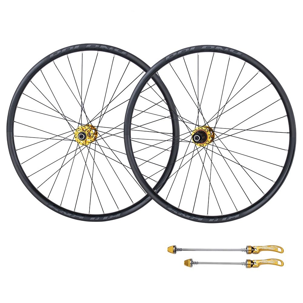 HOMSXPAC Mountain Bike Wheelset 26 27.5 29 Inch Quick Release Front Rear Bicycle Wheels Disc Brake Set Sealed Bearing Hubs (Blauw, 27.5inch)