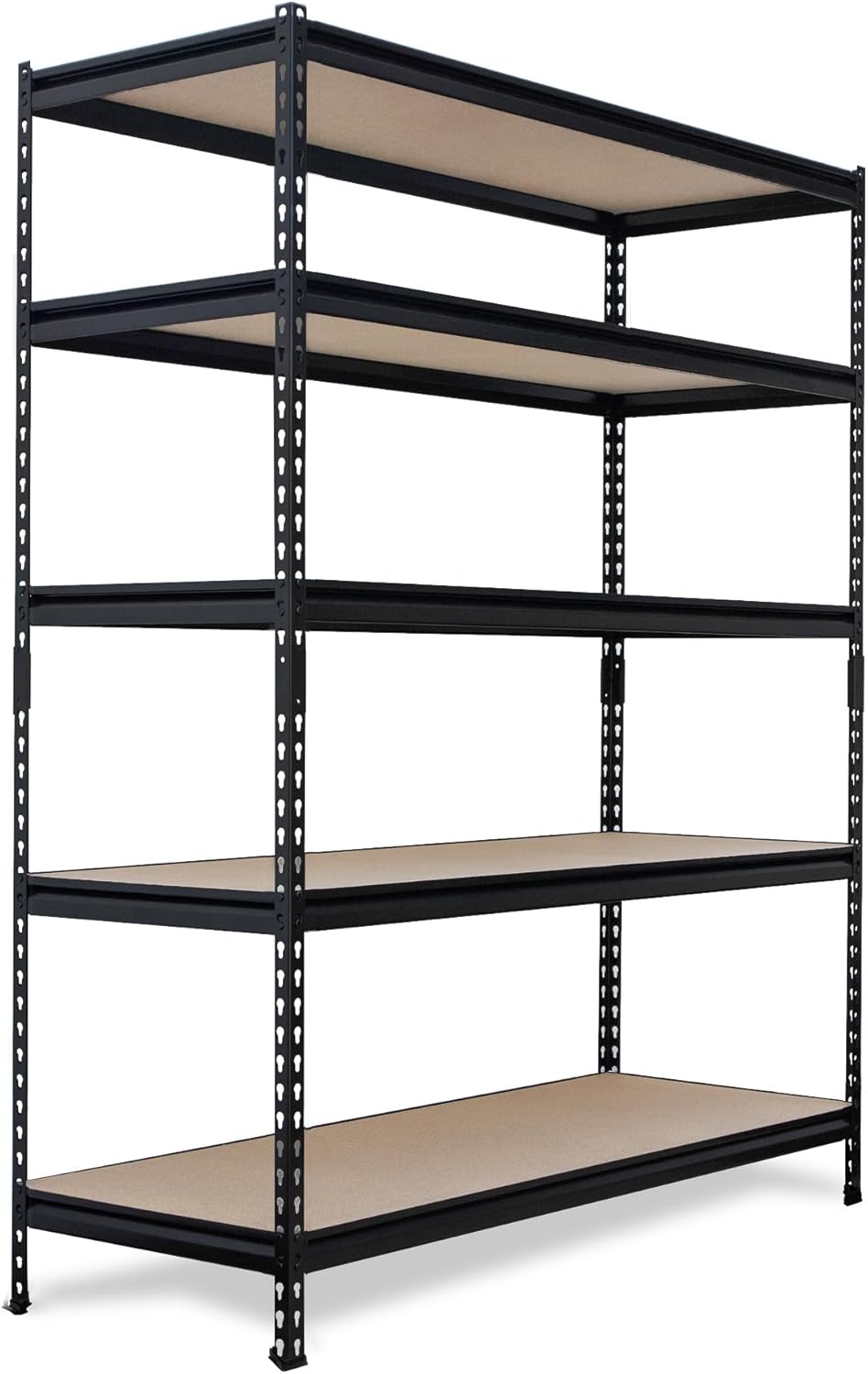 AR Shelving Pro Series 5-Tier Steel Garage Storage Shelving Unit — 48in. W x 72in. H x 24in. D, 4000-Lb. Capacity, Matte Black, Model# TRCD18505KFUS0