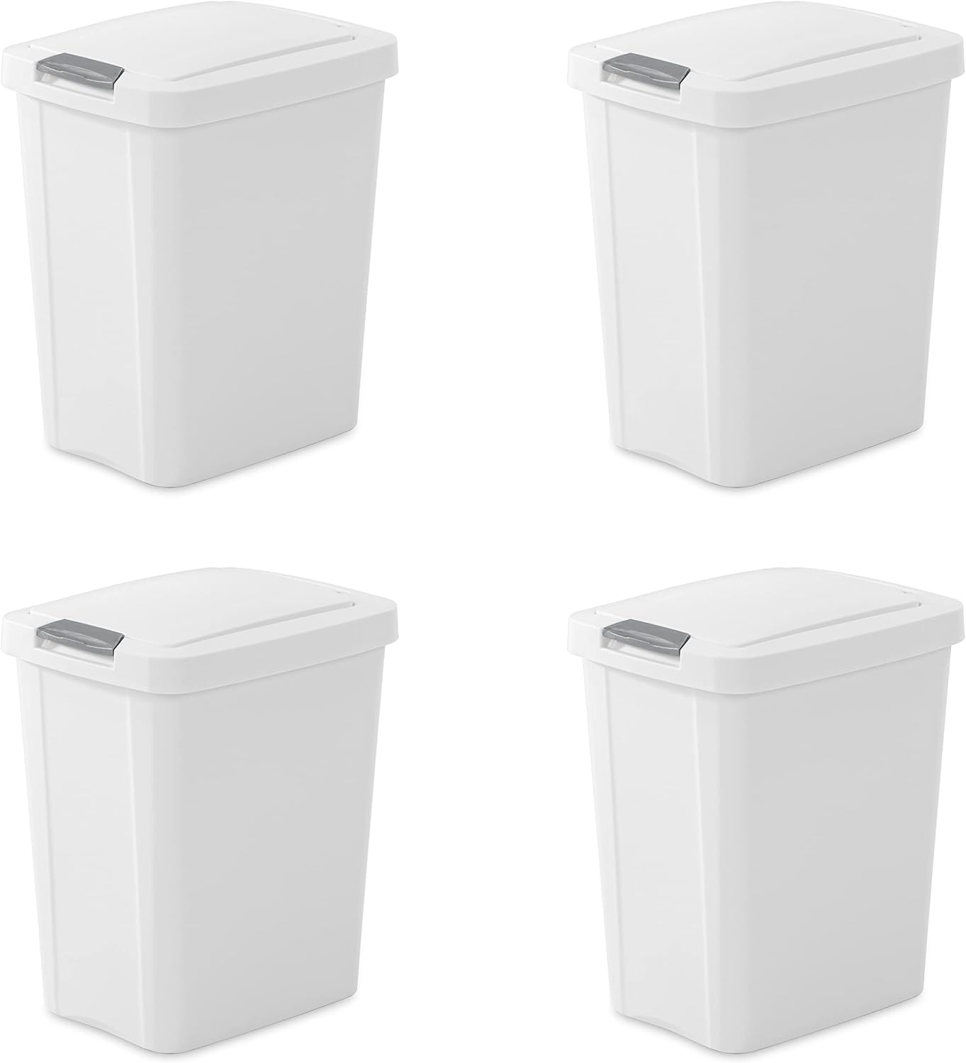 Sterilite 10438004 4Pack TouchTop Wastebasket, 7.5Gallon, White Amazon.ca Home