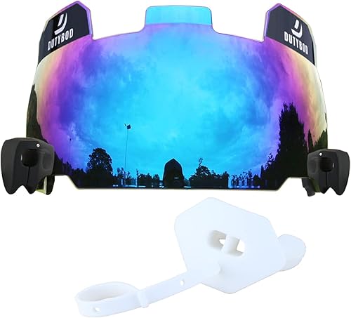 Visera de fútbol de fútbol, viseras de fútbol transparentes para casco resistente a los arañazos, se adapta a cascos de fútbol de adultos y jóvenes