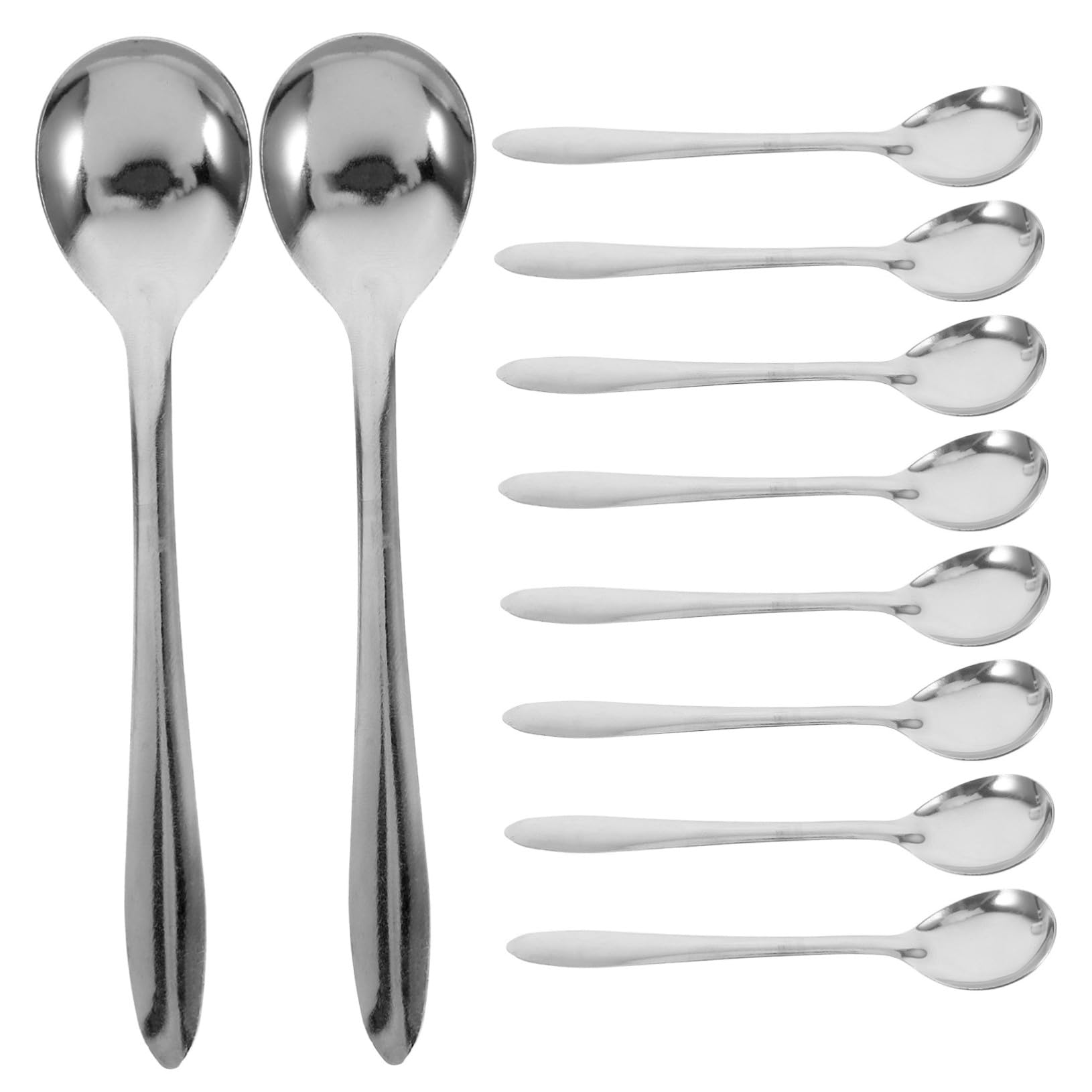 Generic 100 pezzi Da In Inossidabile Ergonomici Piccoli Cucchiai Versatili Per Crema Dessert E Appetizer Uso Professionale E Domestico