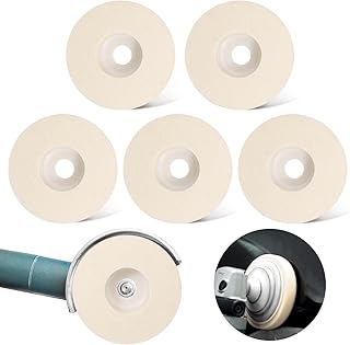5pcs Wool Polishing Wheel Disc, Polishing Wheel for Angle Grinder for 4" Angle Grinder 100 Angle Grinder Round Angle Grinder Buffing Pad Helping Achieve Perfect Shine for Metal
