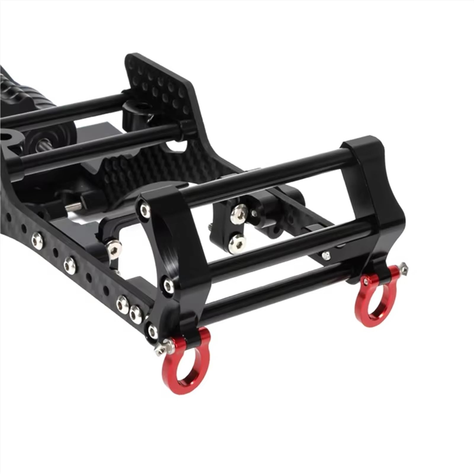 Accesorios Coches RC Compatible con Axial para SCX10 para Traxxas para TRX4 1/10 Coche Trepador De Control Remoto DIY Actualizaciones Piezas Parachoques Delantero De Metal con Gancho Remolque