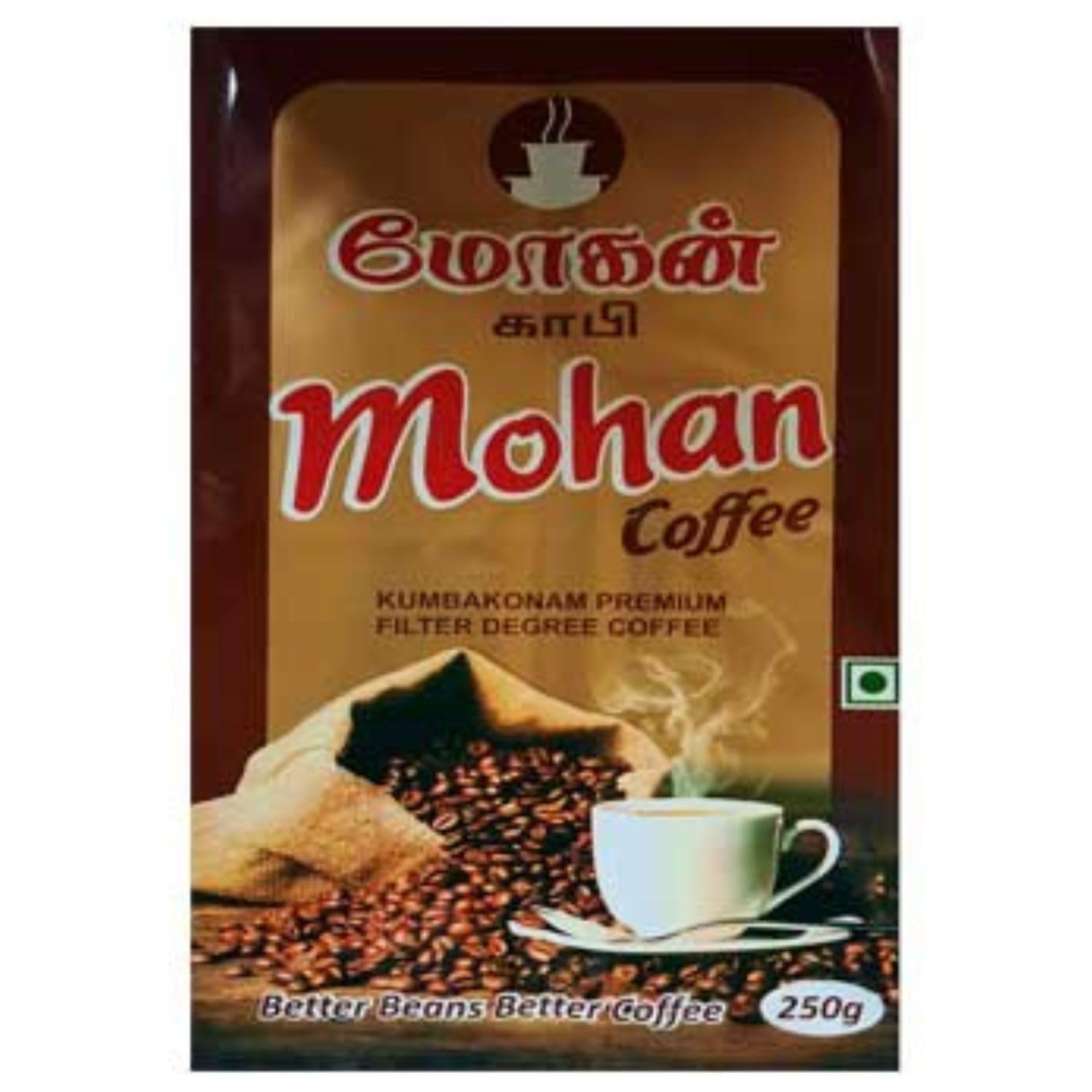 Mohan Kumbakonam Traditional Filter Degree Coffee Powder, Speciality Blend 80% Coffee, 20% Chicory - 250gm (Pack of 1)