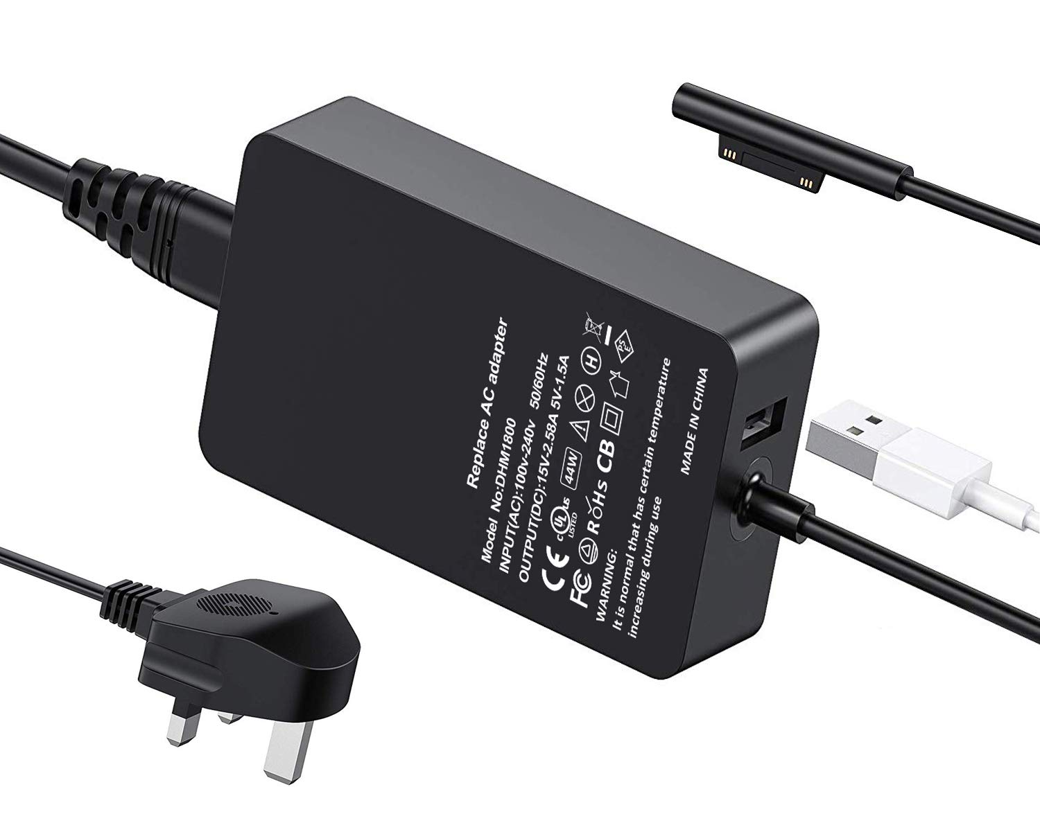 Buy ONELH Surface Laptop Charger, 15V 2.58A 44W Adapter Compatible with