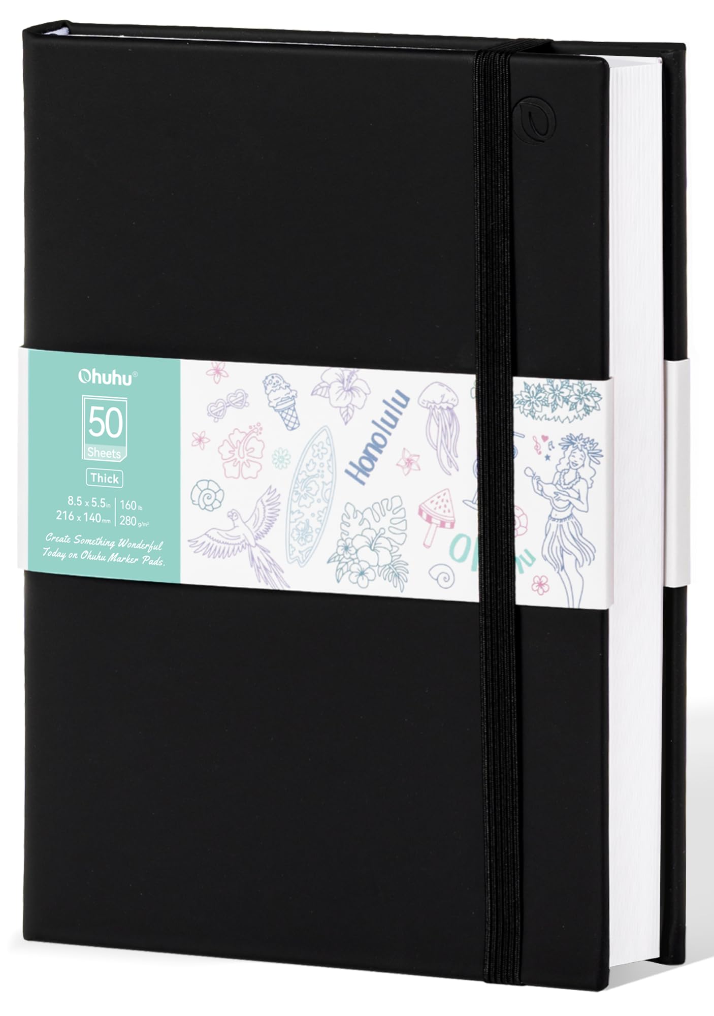 Ohuhu A5 Double-Sided Bleedproof Art Sketchbook 280GSM Super Thick Paper — image 1