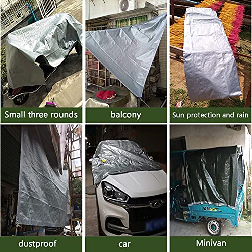 Zwysl Tarpaulin Waterproof Heavy Duty With Eyelets Woven Polyethylene Multipurpose Waterproof Tarpaulin For Kennels Chicken Coops Fishpond Hay Log Pile Roof Trailer (Color : Silver, Size : 10X20M) #TOP4