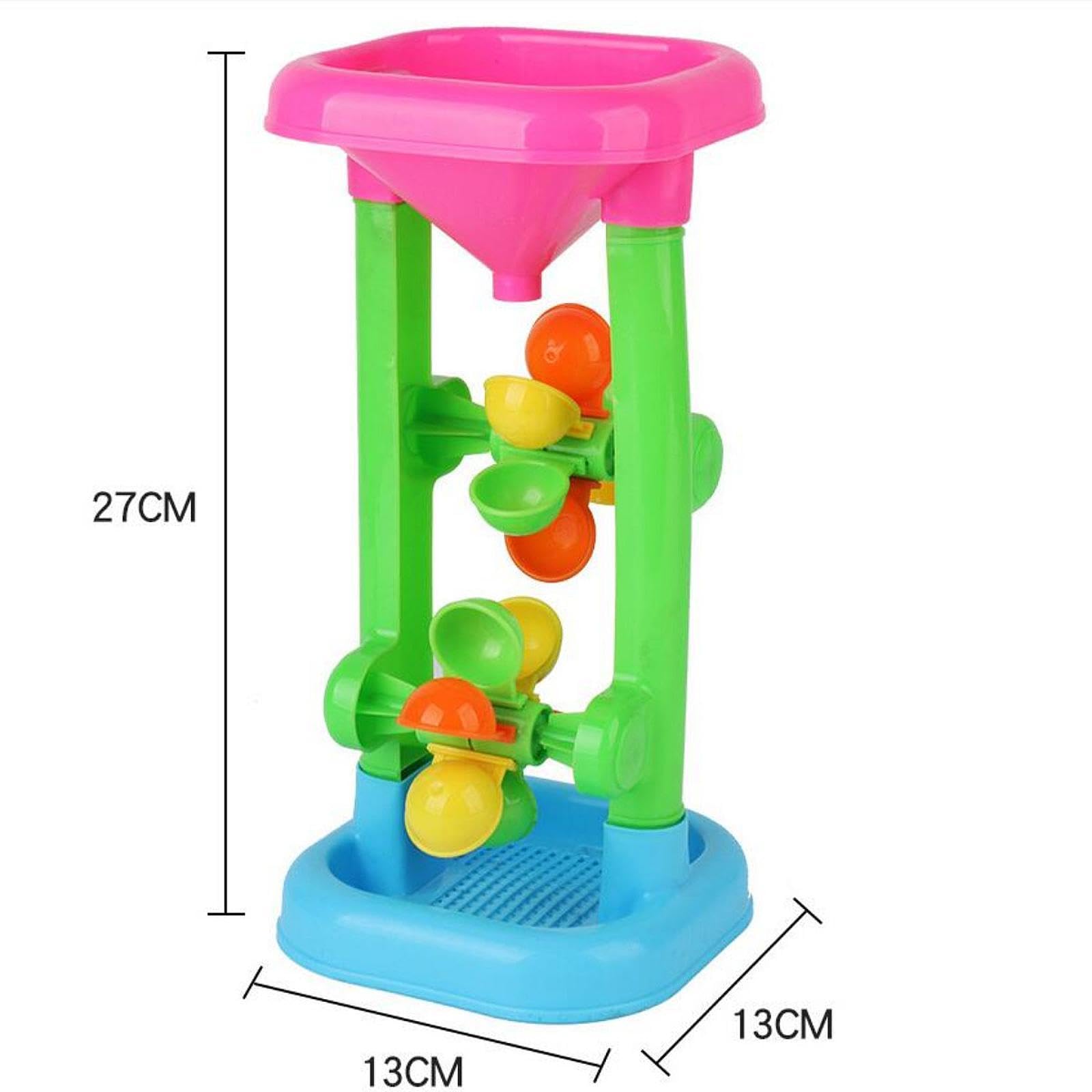 Colorful Sand Wheel Beach Toy for Summer Beach Sandbox Water Sifting Funnel Helps Develop Kids Hand Eye Coordination Water Sifting Funnel for Summer Sand Table — view 4