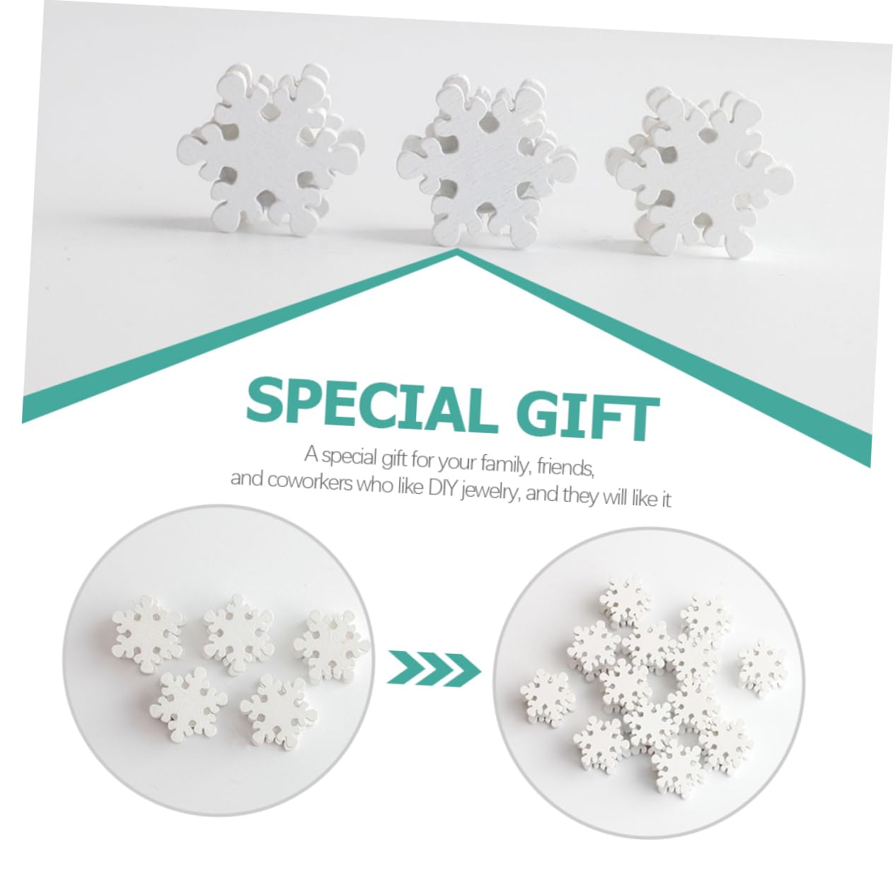 Didiseaon 150 Piezas De Cuentas De De Nieve Suministros Para Hacer Pulseras Cuentas Espaciadoras De Granja Cuentas De Joyería De Madera Pendientes Pulseras Hechas A Mano Producto