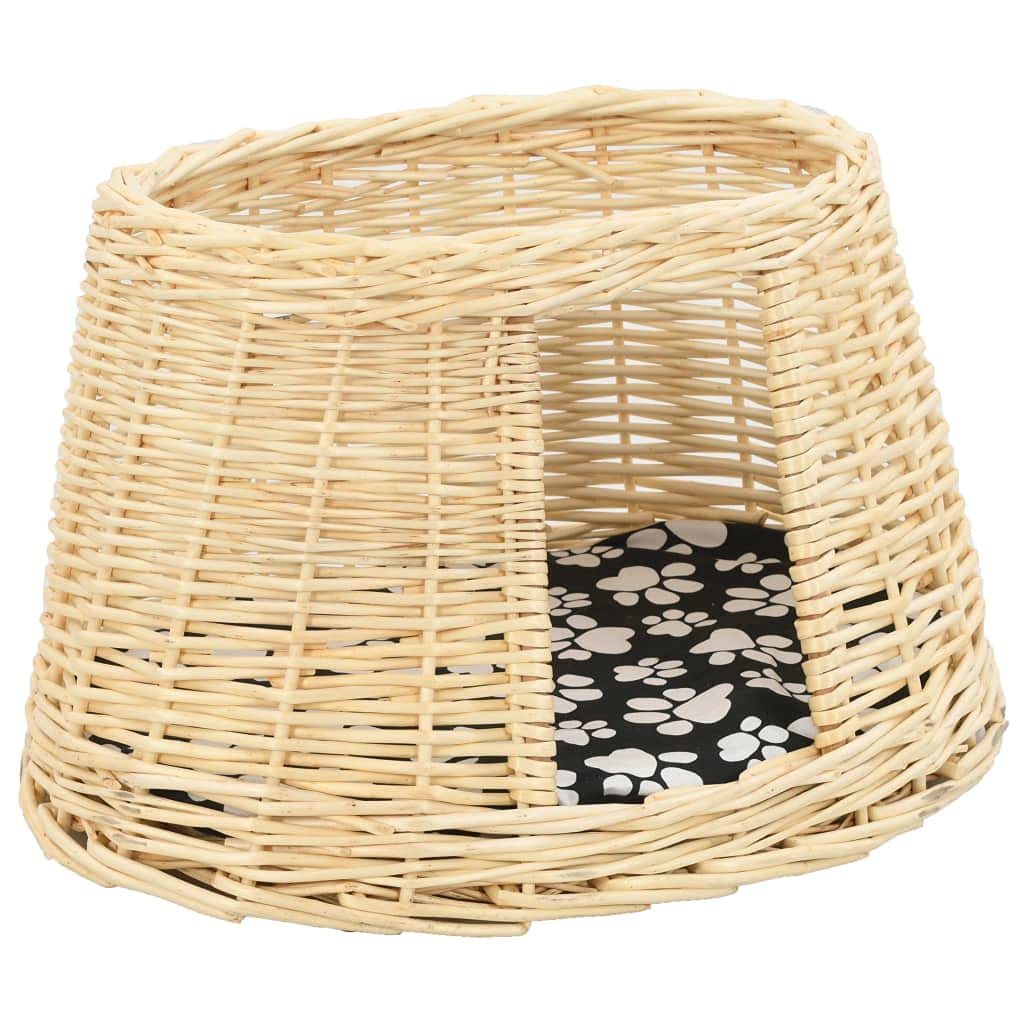 Handgefertigter Weidenkorb 47x34x60 cm Natur | Abnehmbare Kissen, 3 bewegliche Teile, einfache Montage, kompaktes Design