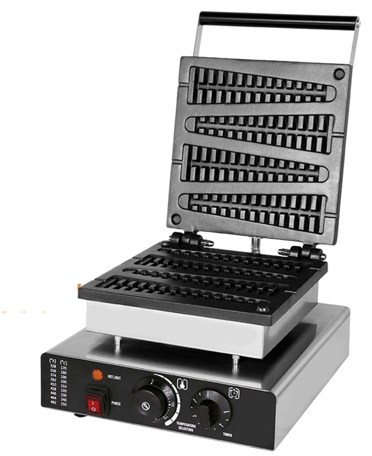 Frytkownice, Elektryczna gofrownica Gaufriers dwustronne ogrzewanie maszyna do pieczenia naleśników Hot Dog kiełbasa Grill Baker gofry przekąski