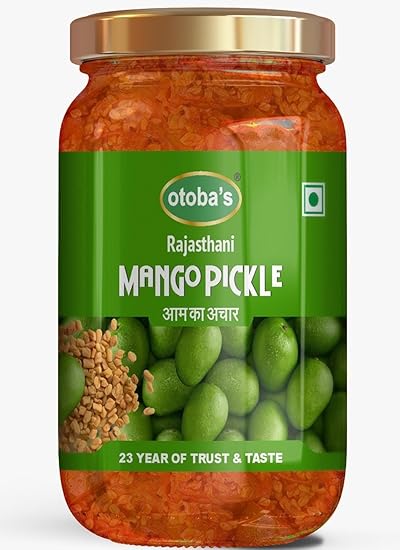 Premium Rajasthani Mango Pickle | since 1999 in house handmade pickle | No chemical | No artificial color | No outsourcing | Tasty & Spicy | 400gm