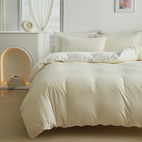 Miniatura 3 de Juego de edredón de franela de tamaño individual, 3 piezas, ultra suave, mullido, cálido, de lujo, blanco, para invierno, con 2 fundas de almohada