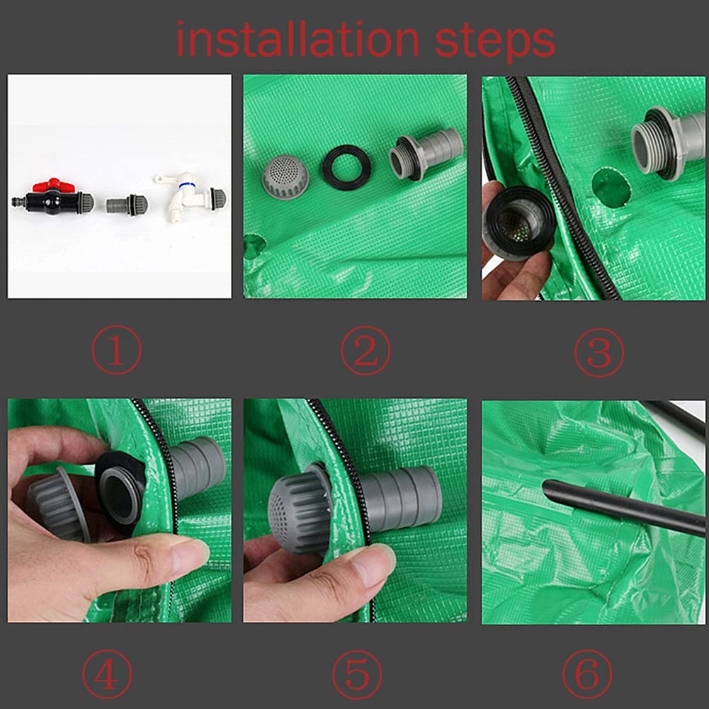 Tragbarer Regenwassersammler, Faltbarer, Flexibler, Dürreresistenter Wasseraufbewahrungseimer, Antialterung Zum Picknick, Wandern (Color : Green, Size : 225L/60x80cm)
