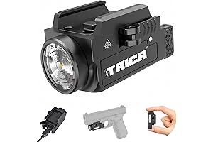 800 Lumen Mini Tac Light for Pistol, USB Rechargeable Tactical Gun Flashlight