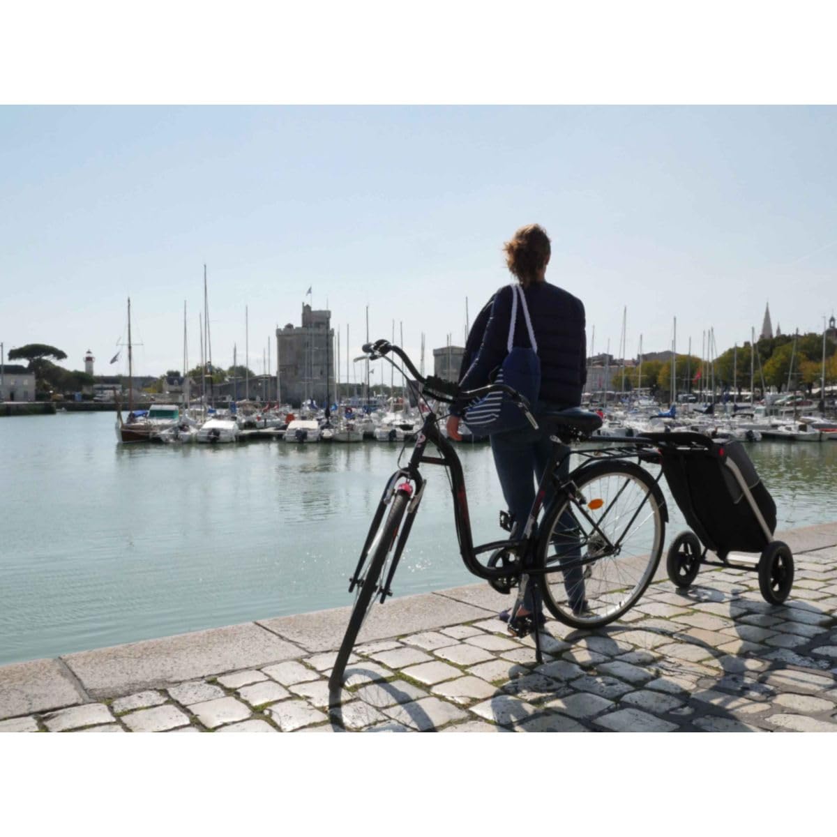 BIKE ORIGINAL Shopping Trailer compatible con e-bike. Unisex-Adulto, Talla Única