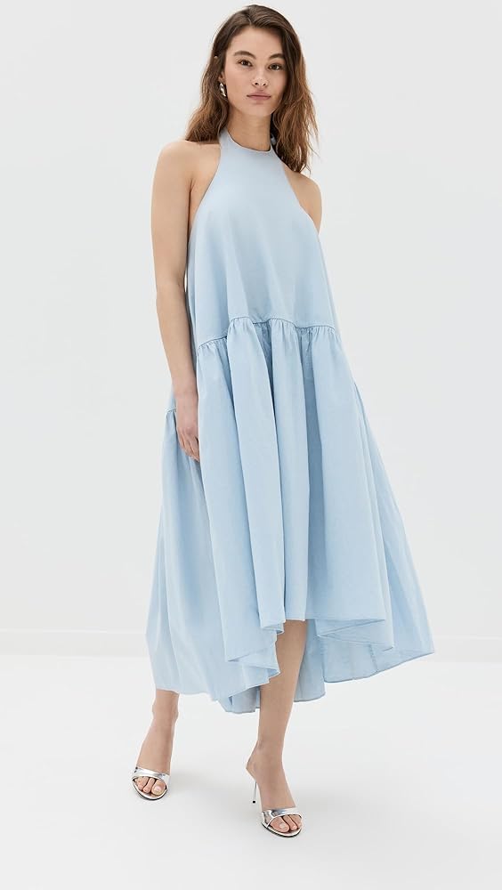 ワンピース BLUE VISCOSE DRESS PRODUCT-MAY212024-HONEYMOON-34