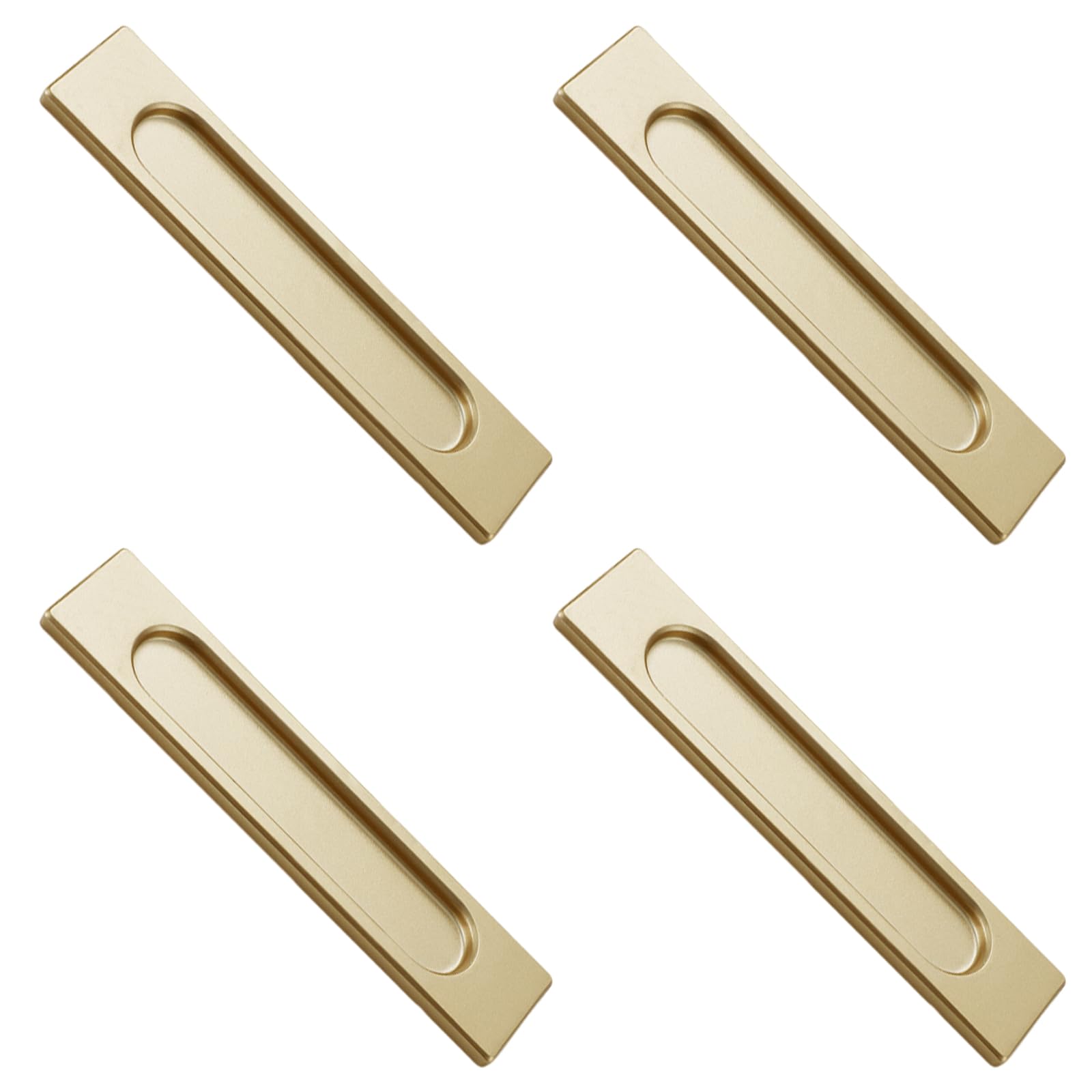 SHYYOULQE Contemporary Bronze Cabinets Handles Auto Adhesive Smooth Pulls for Pocket Door Bathroom Furniture Ovals Recessed Cabinets Pull Handles