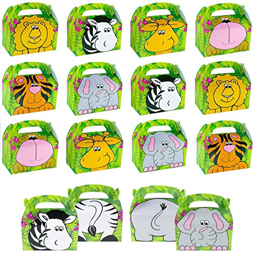 Safari Zoo Animal Party Favors Large Set Includes Treat Boxes and Enough Party Favors Birthday Bundle for 12 Kids Jungle Animal Party Supplies Pack