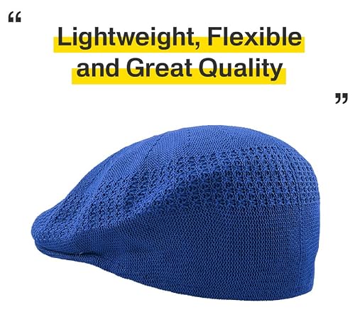 Kbm-001 Roy L Classic Mesh Newsboy Ivy Cap Hat (21 Colors / 4 Sizes) Royal Blue #TOP3
