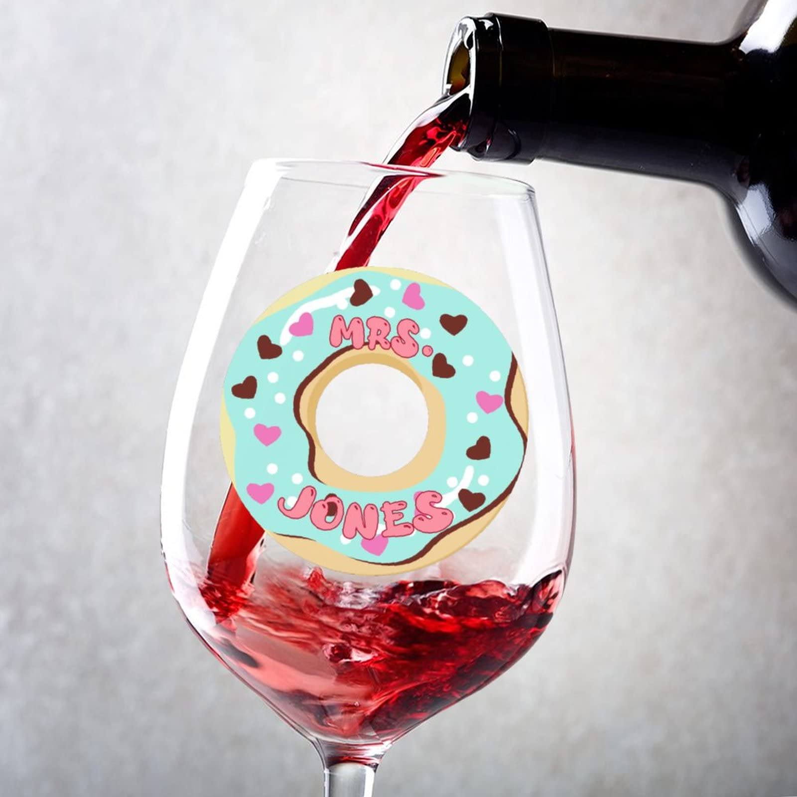Verres à vin en cristal personnalisés 500ml pour mariage et anniversaire
