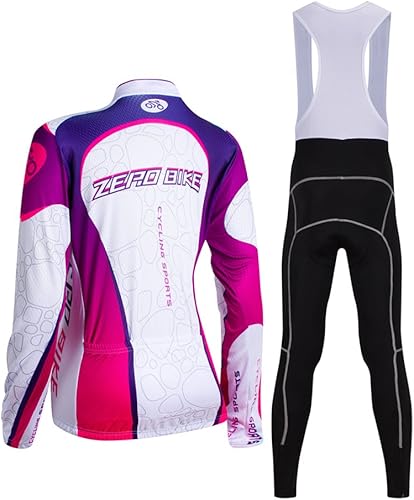 Miniatura 2 de ZEROBIKE Conjunto de pantalones de malla con relleno de gel 3D para mujer transpirable de manga larga con protección UV Negro, Type 1, Type 2, Type