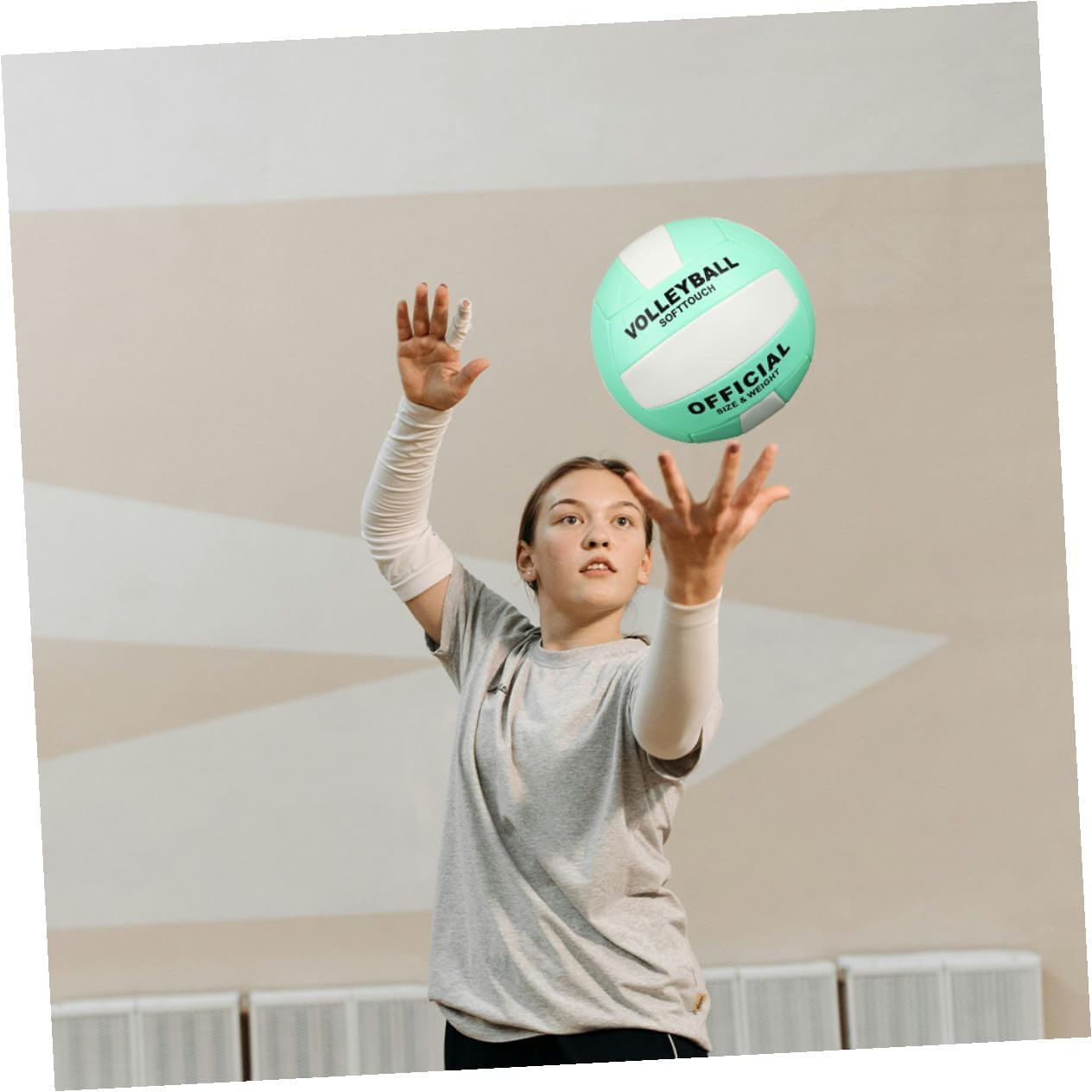 POPETPOP 2Pcs Soft Indoor Volleyball Training Balls Size 5 Soft Touch Beach Volleyball Sports Equipment for Adult Practice and Entrance Examination