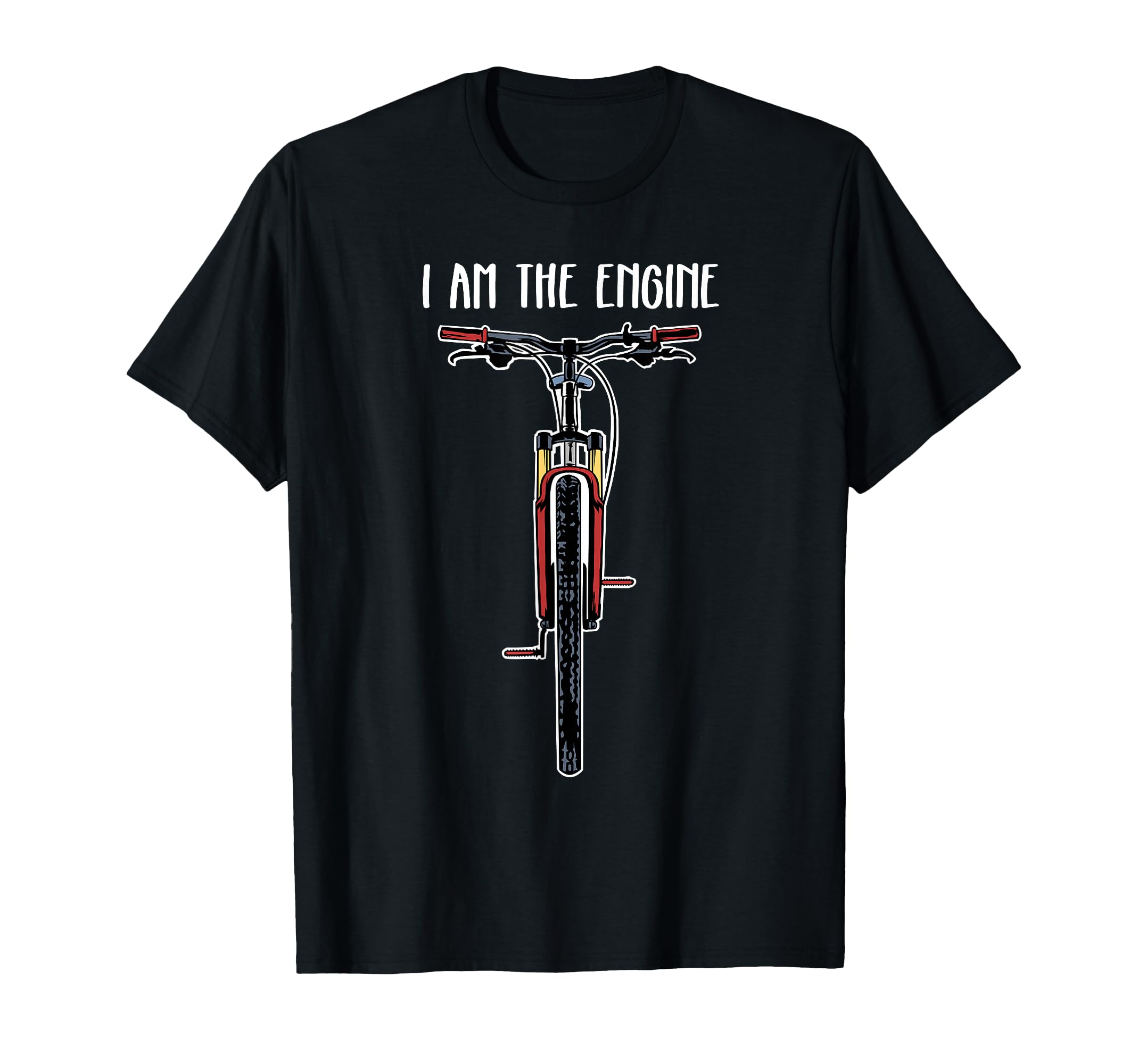 Funny Bicycle I Am The Engine T-Shirt Small
