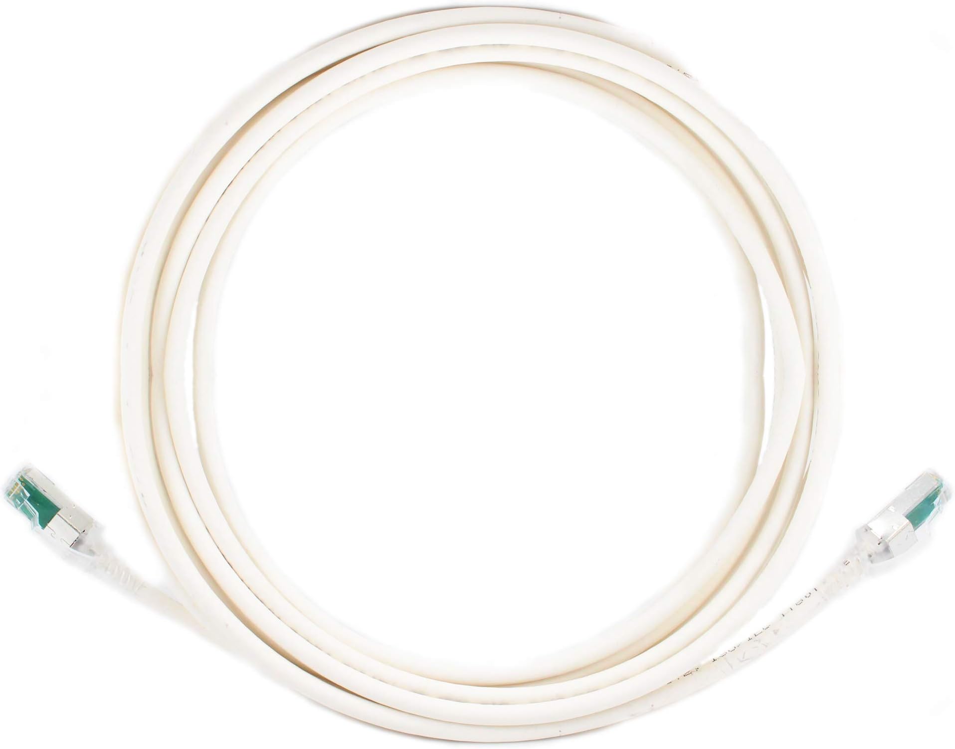 Siemon ZM6A-S05M-02 ZMAX Shielded CAT6A Patch Cable, S/FTP, RJ45, LSZH, 16.4-Feet, White