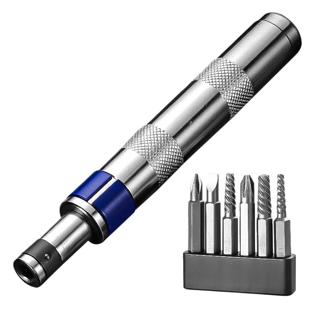 Ijsdnvjndx As Shown 6 In 1 Impact Screwdriver Set Impact Drive Rusted Stuck Broken Fasteners Remover Screwdriver Set Interchangeable Bits