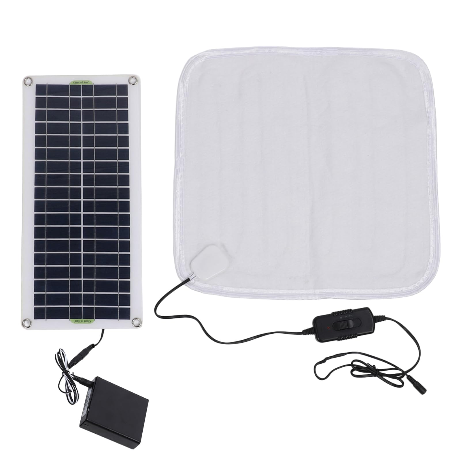 1 Tappetino riscaldante per animali domestici energia solare con batteria ricaricabile, portatile per cani gatti campeggio all ' aperto uso domestico coperta per animali riscaldata a energia solare