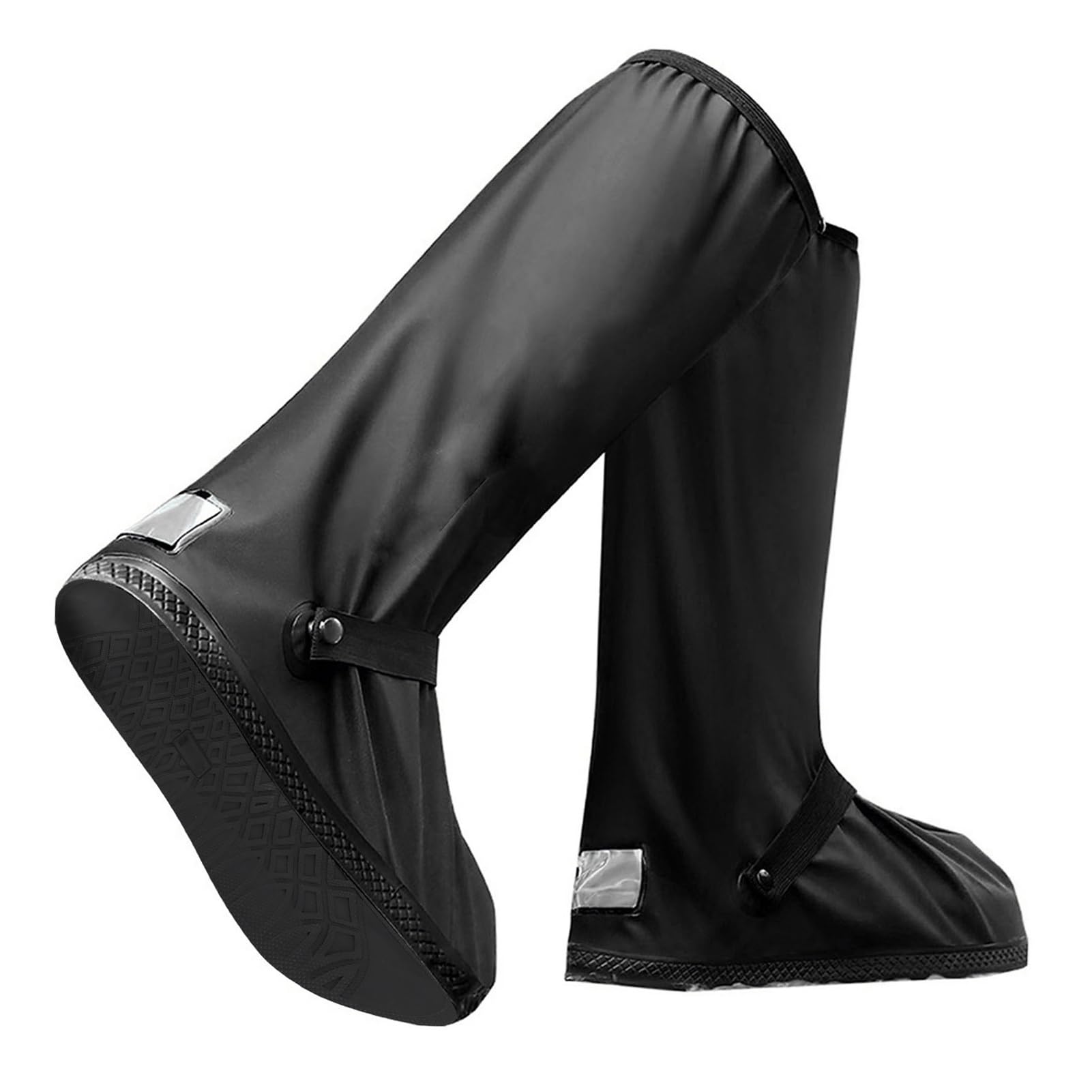 Shoe Cover Nonslip Sole Texture, Reflective Heel Design, Easy Wearing Design, PVC Material for Men Women, Ideal for Outdoor Activities With Motorcycle Riding, Skiing, (XL)