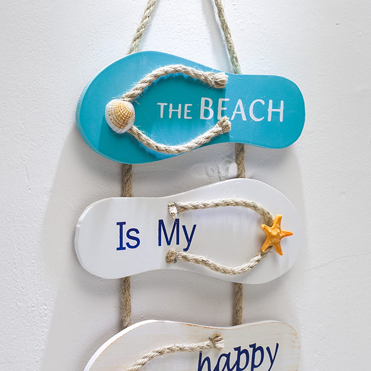Ganci Da Parete Tema Spiaggia 5 Pezzi – Nautici, In Legno E Ferro – Per Appendere Capi E Accessori In Stile Marinaretto - 5