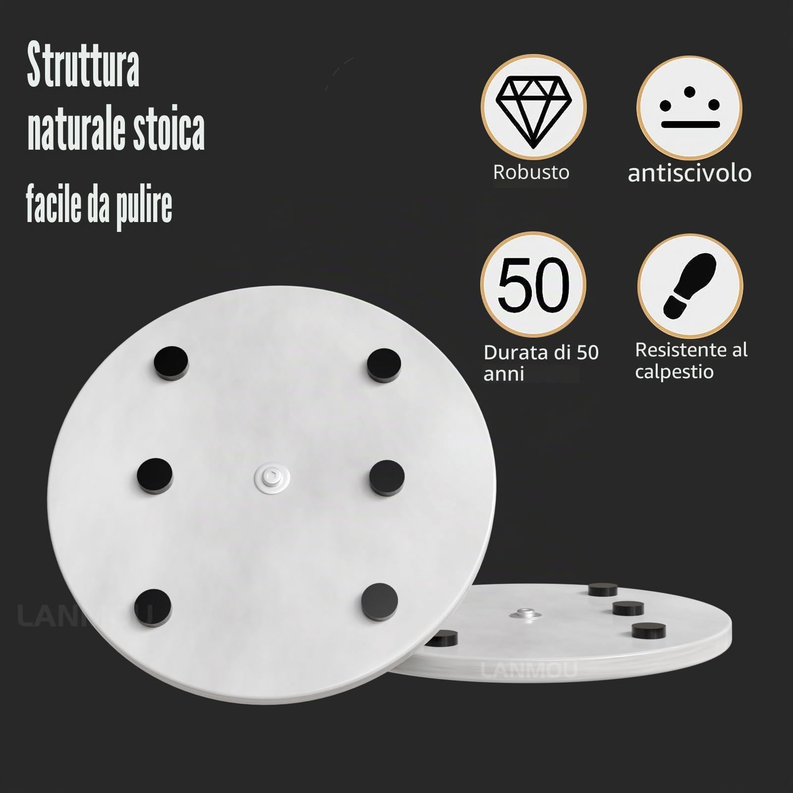 Appendiabiti da Terra Moderno, Metallo, Base In Marmo, 170 cm, Oro | Stabile, Salvaspazio, 7 Ganci Per Cappotti, Cappelli, Borse In Poco Spazio, Per Ingresso, Camera da Letto, Soggiorno, Ufficio