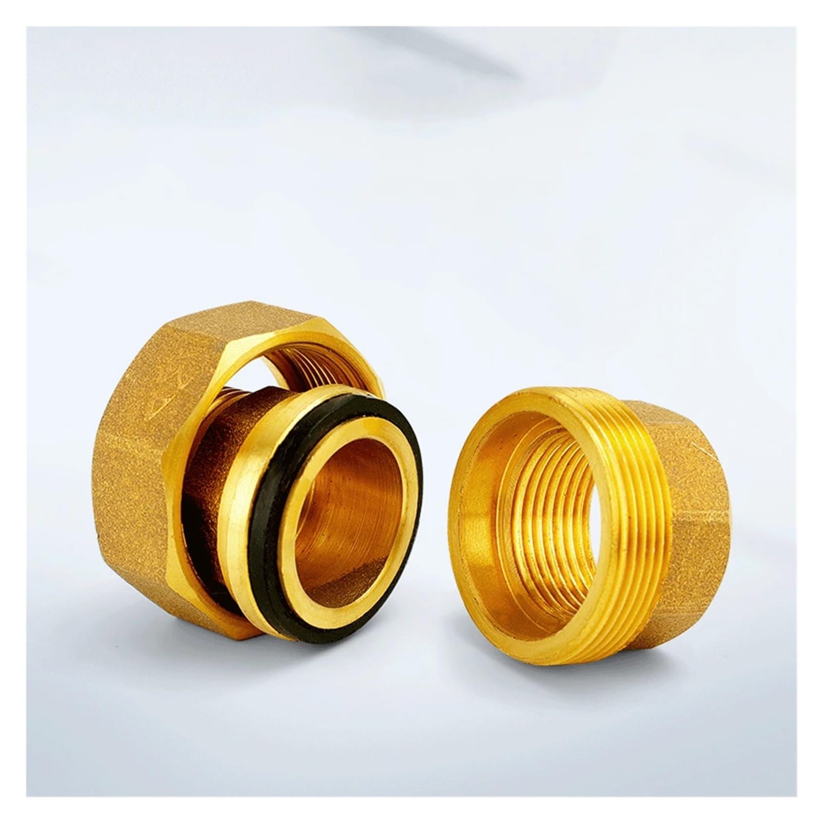 H59 Brass 1/2" 3/4" 1" 2" BSPP Female To Male Thread Pipe Fitting Thickening Union Joint Water Gas Coupler Connector(1-1/2")